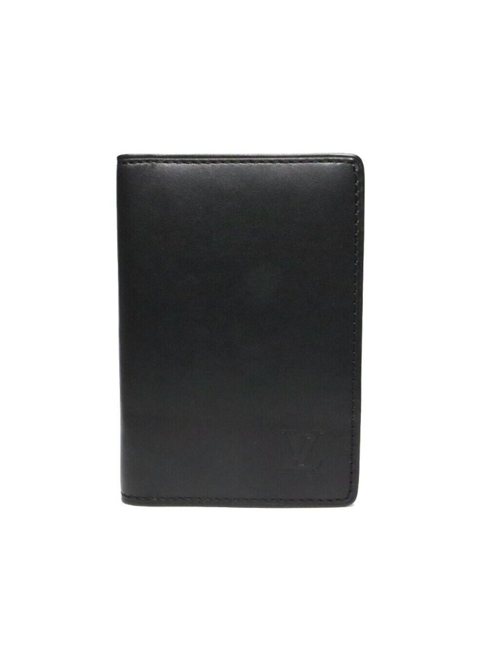 Louis Vuitton Nomad Pocket Organizer Black Leather Card Case